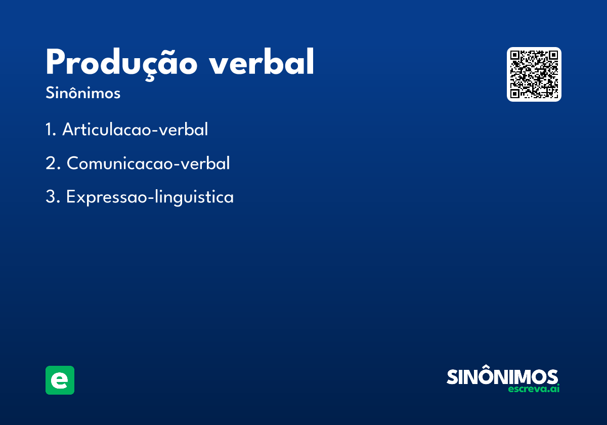 produção verbal
