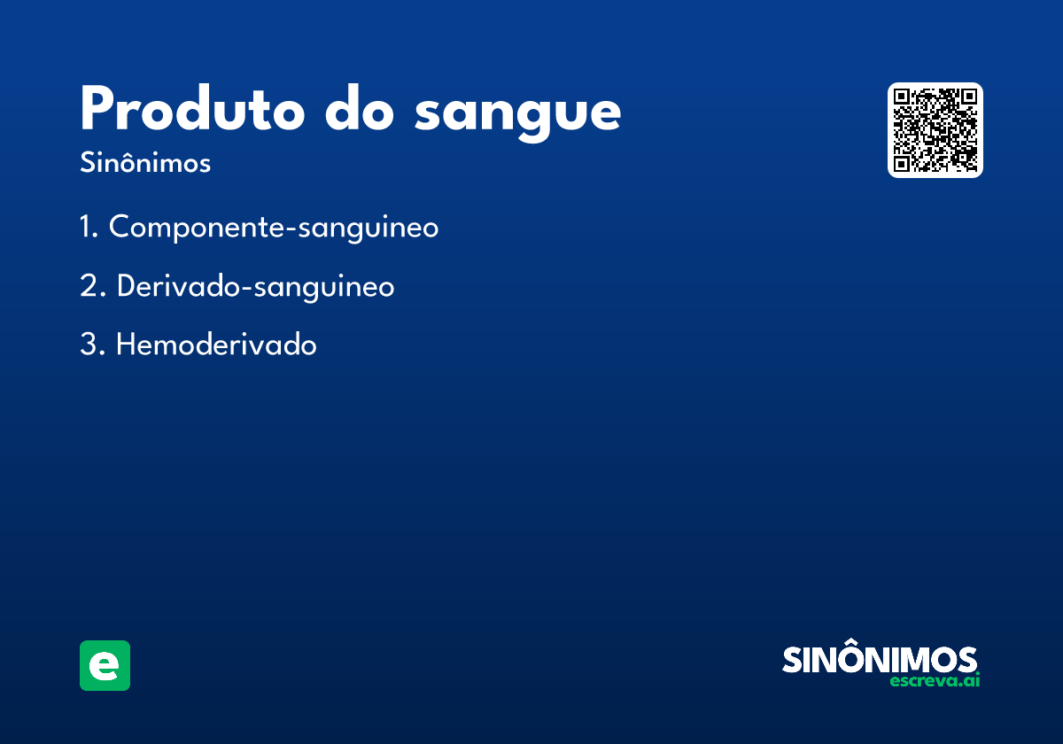 produto do sangue