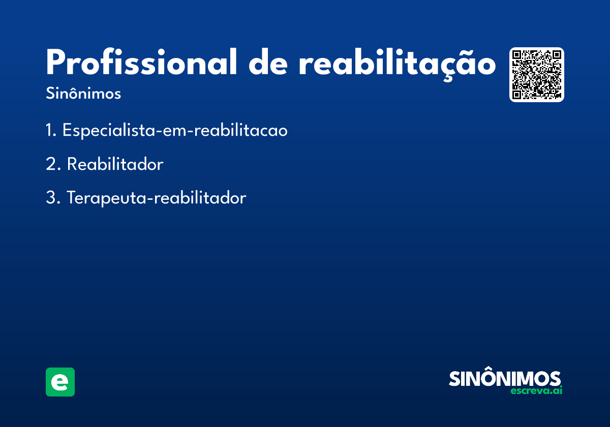 profissional de reabilitação
