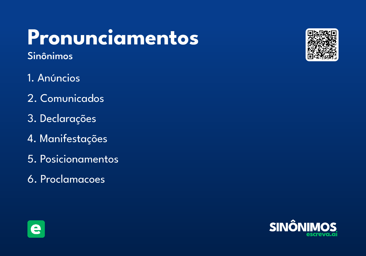 pronunciamentos