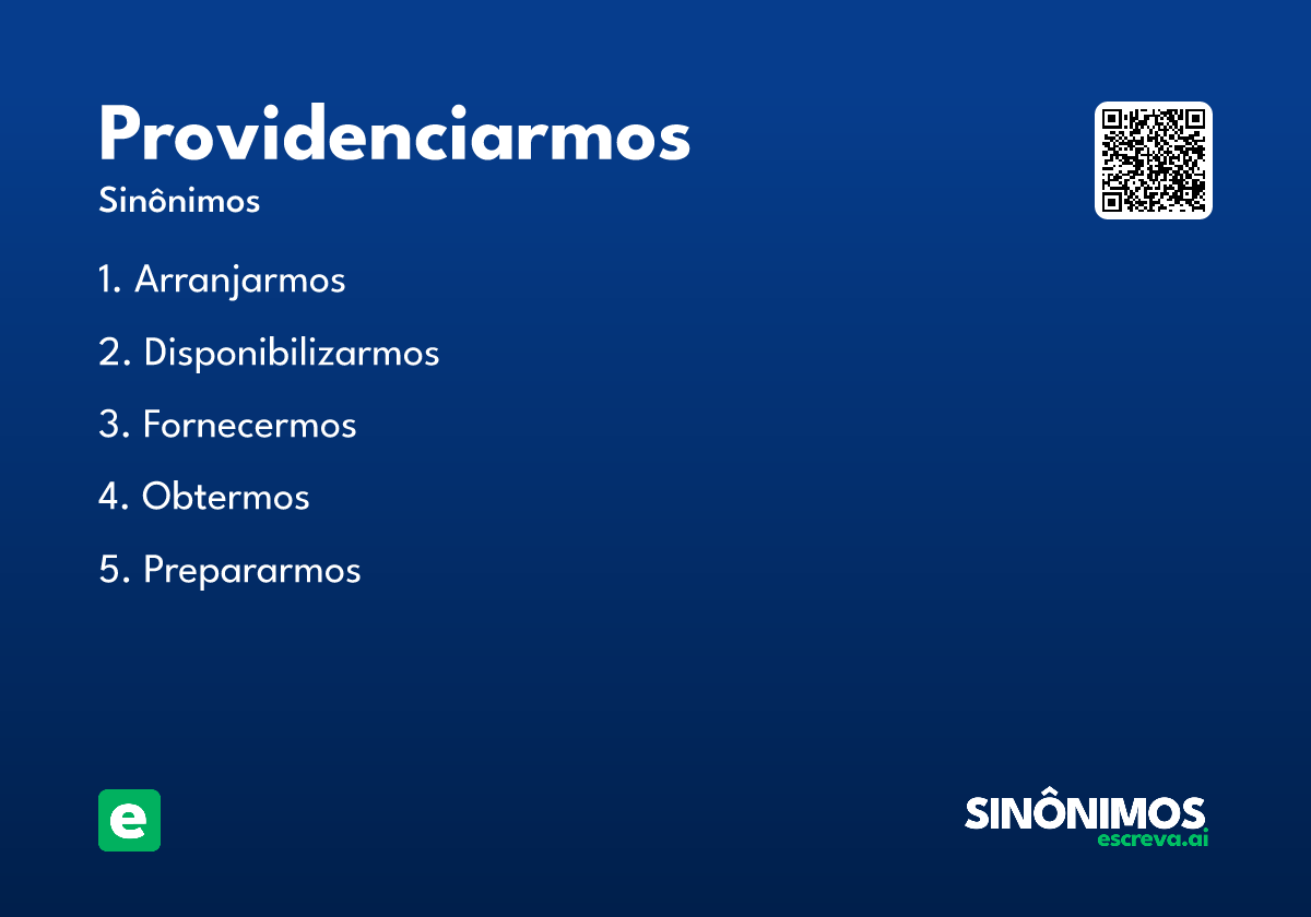 providenciarmos