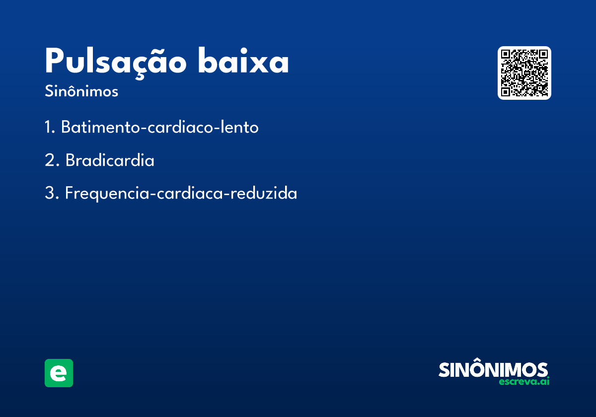 pulsação baixa