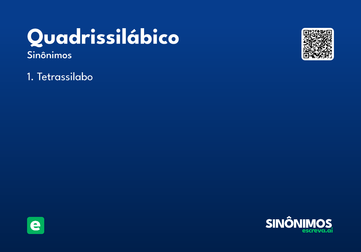quadrissilábico