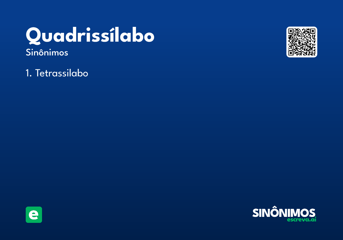 quadrissílabo