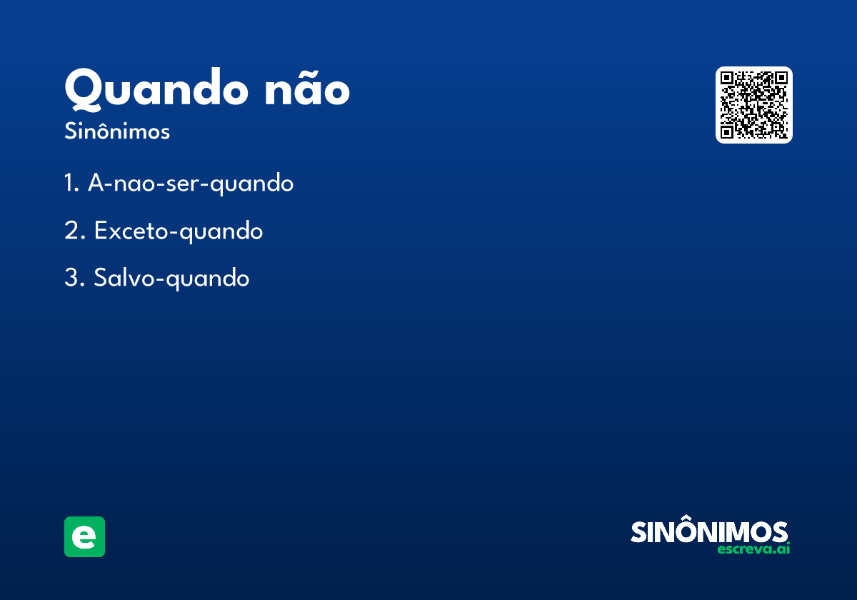 quando não
