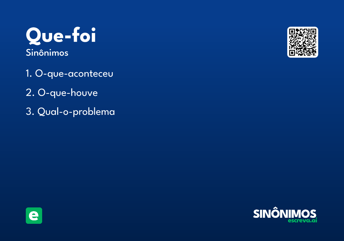 que-foi