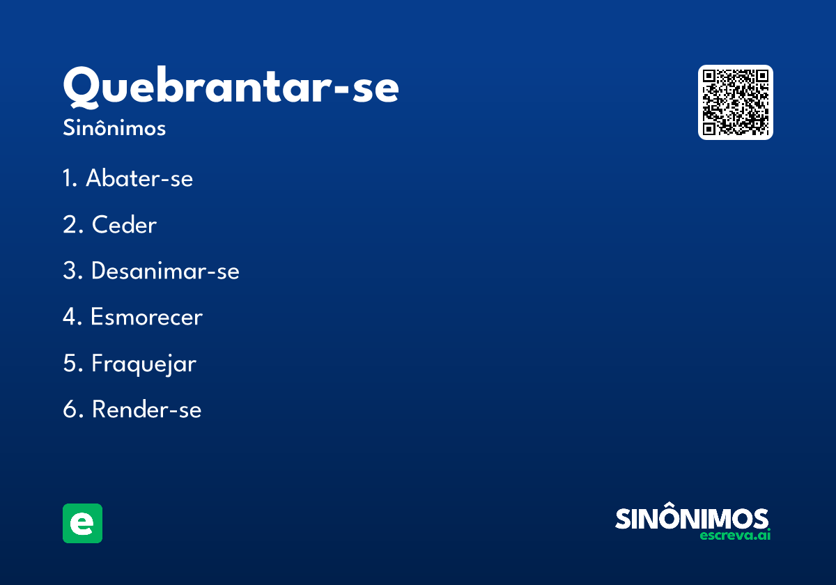 quebrantar-se