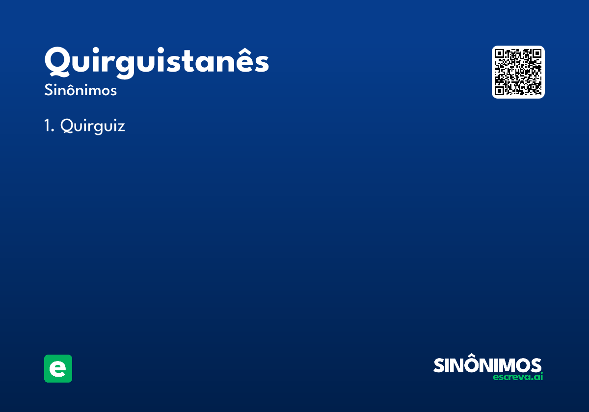 quirguistanês