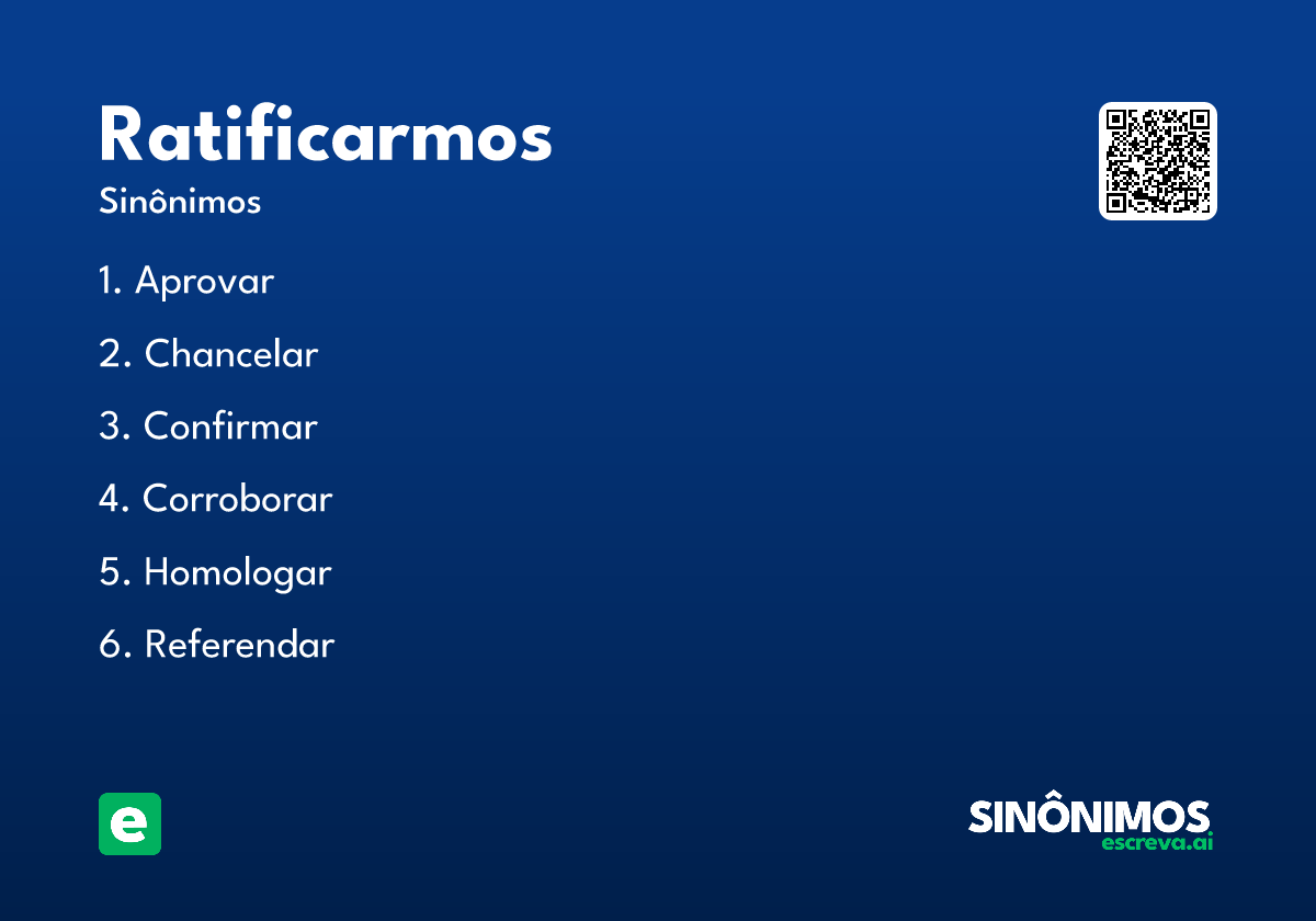 ratificarmos