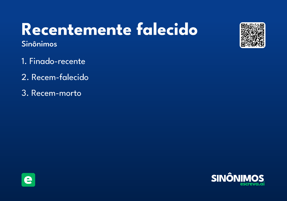recentemente falecido