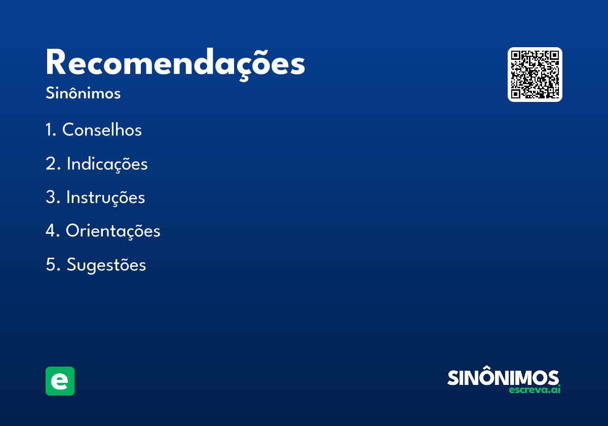 recomendações