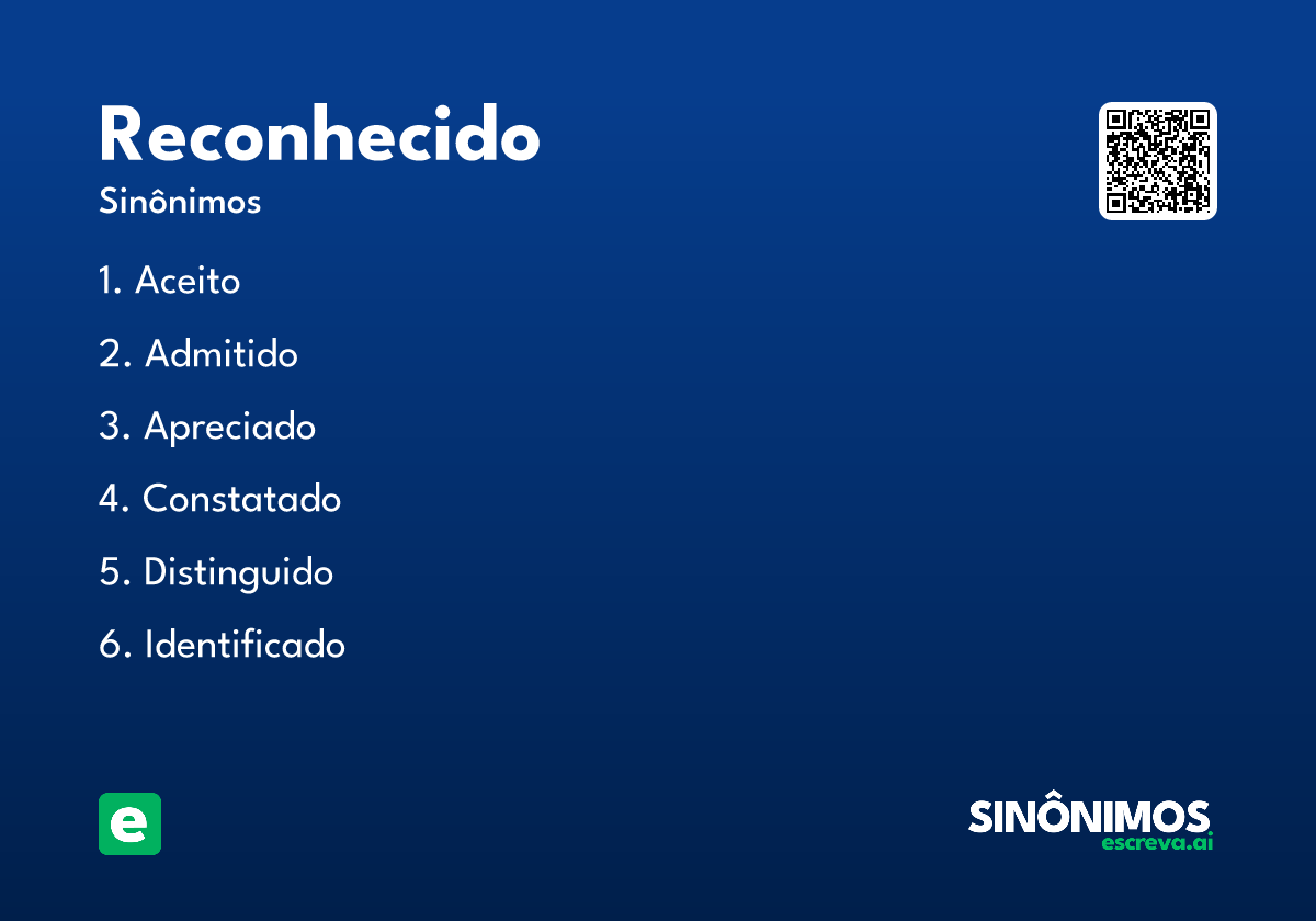 reconhecido