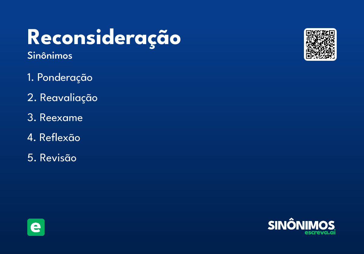 reconsideração