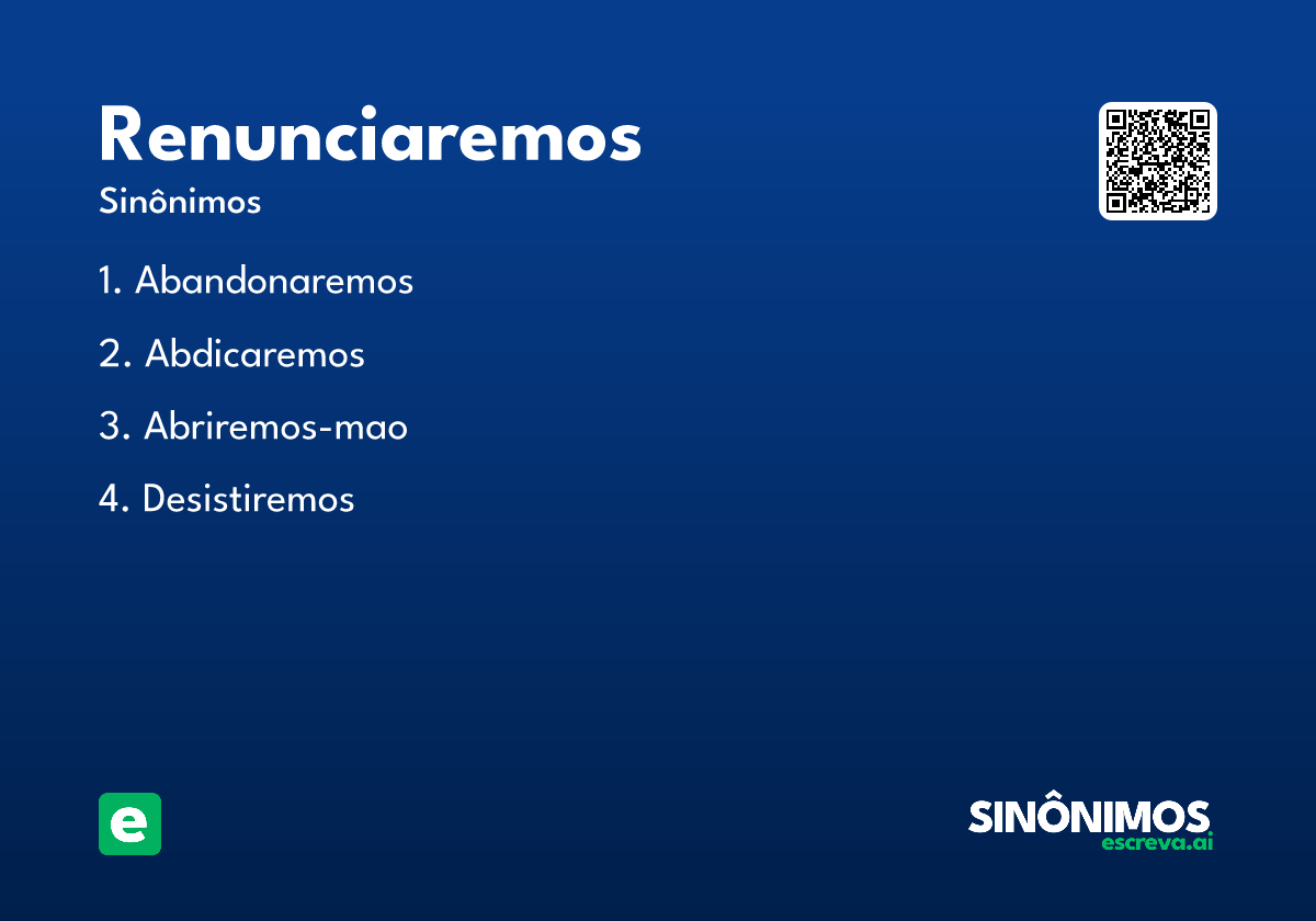 renunciaremos