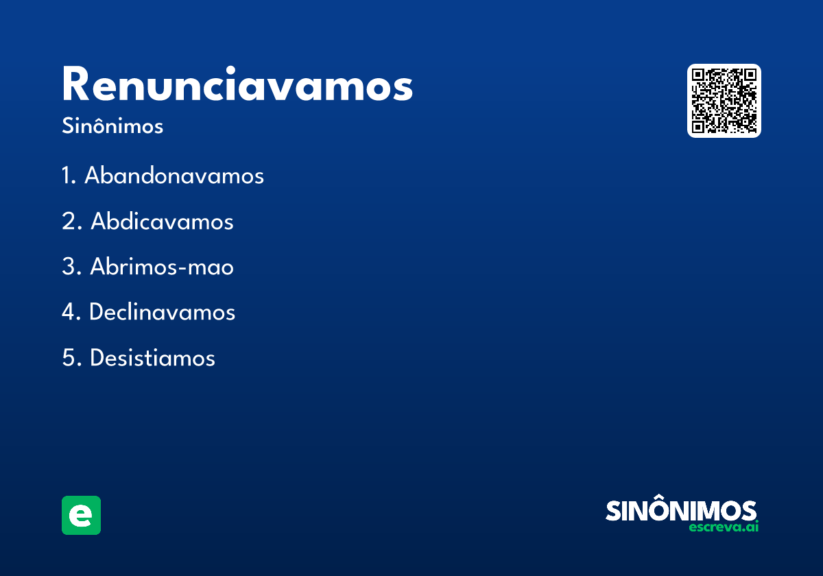 renunciavamos