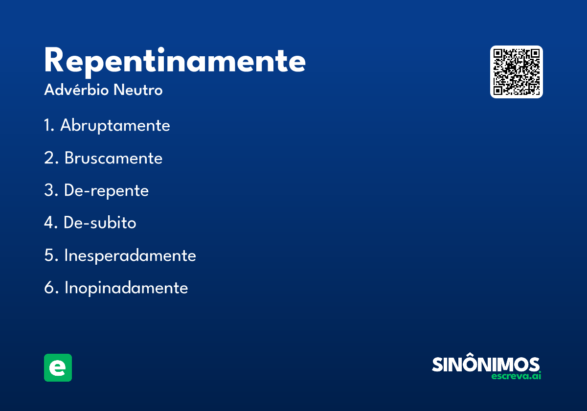 repentinamente