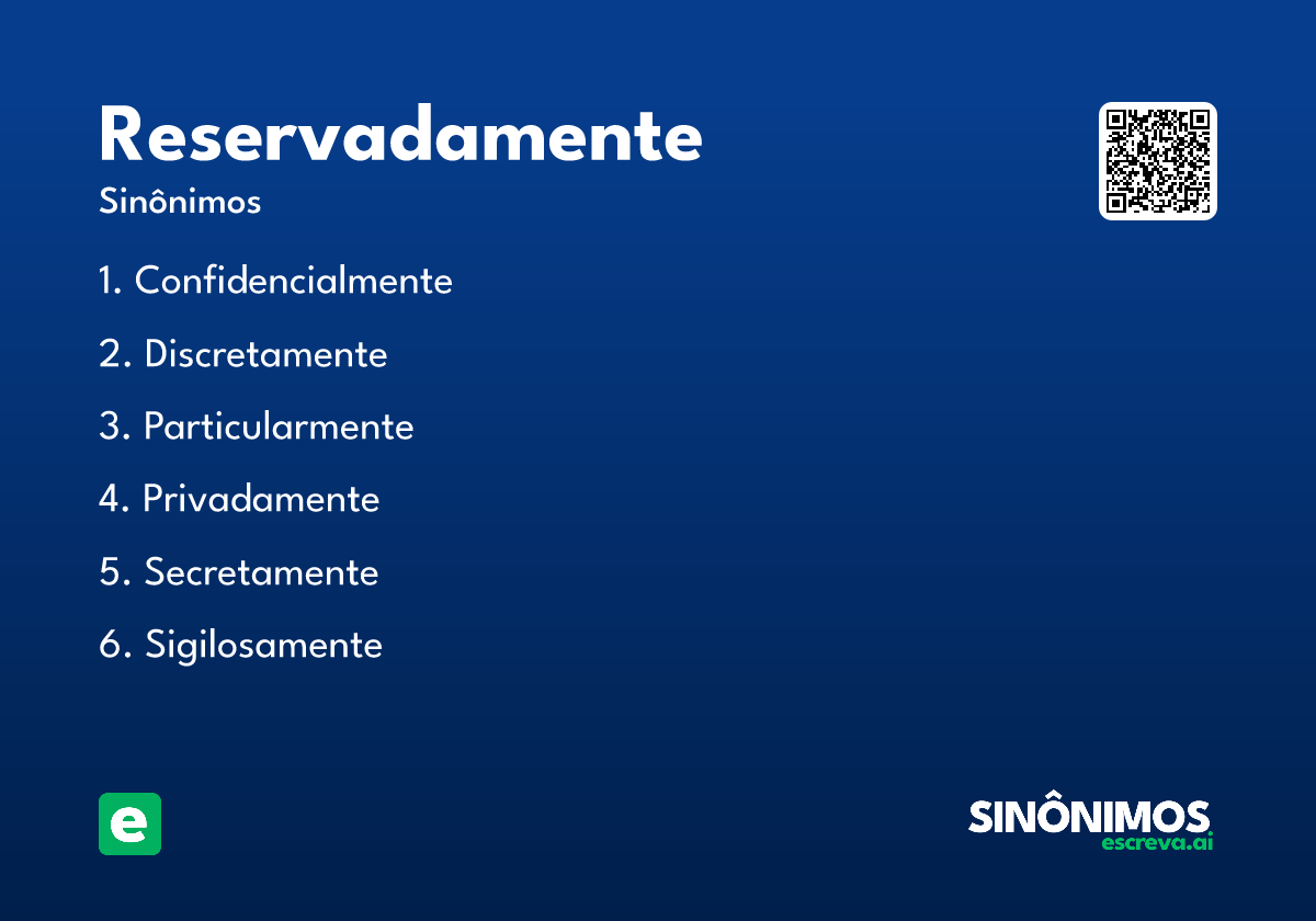 reservadamente