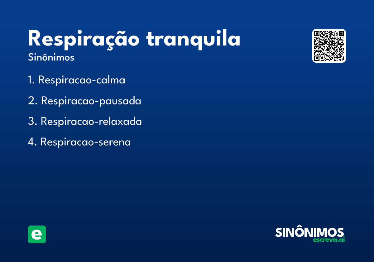 respiração tranquila