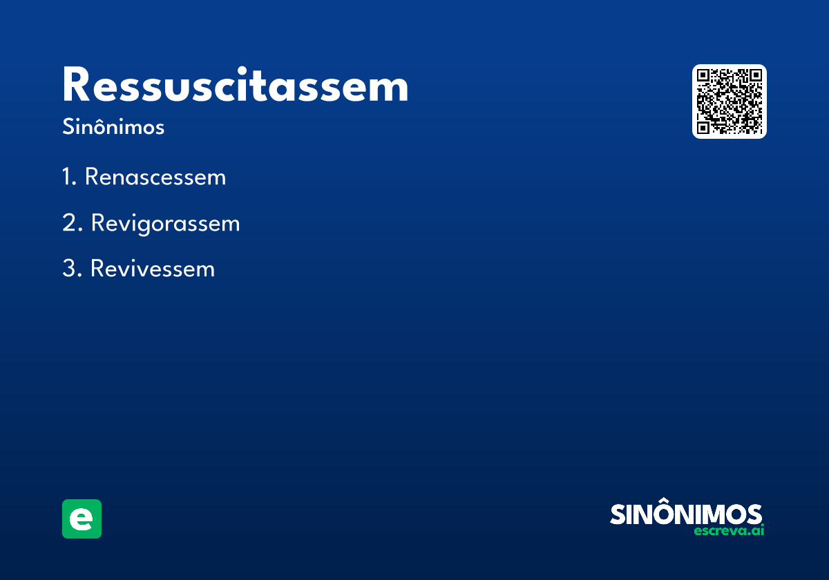 ressuscitassem