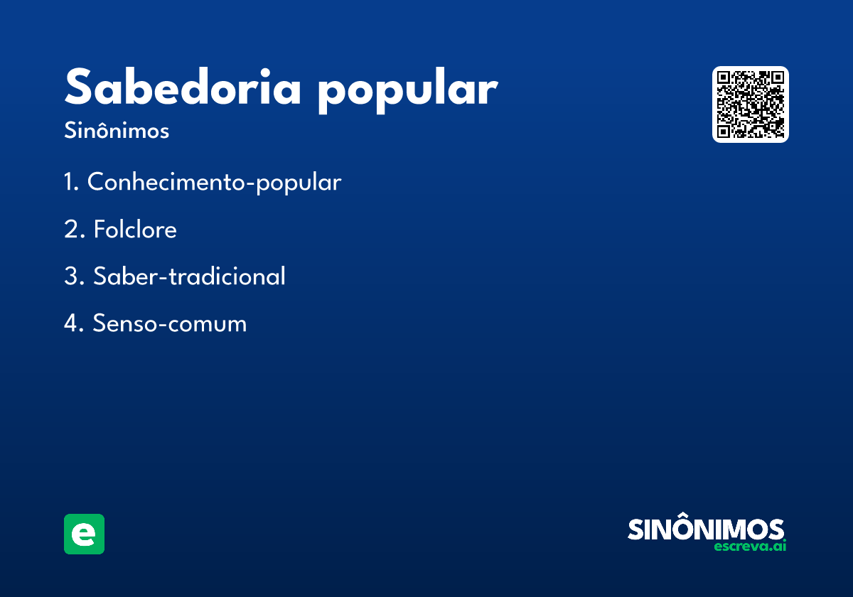 sabedoria popular