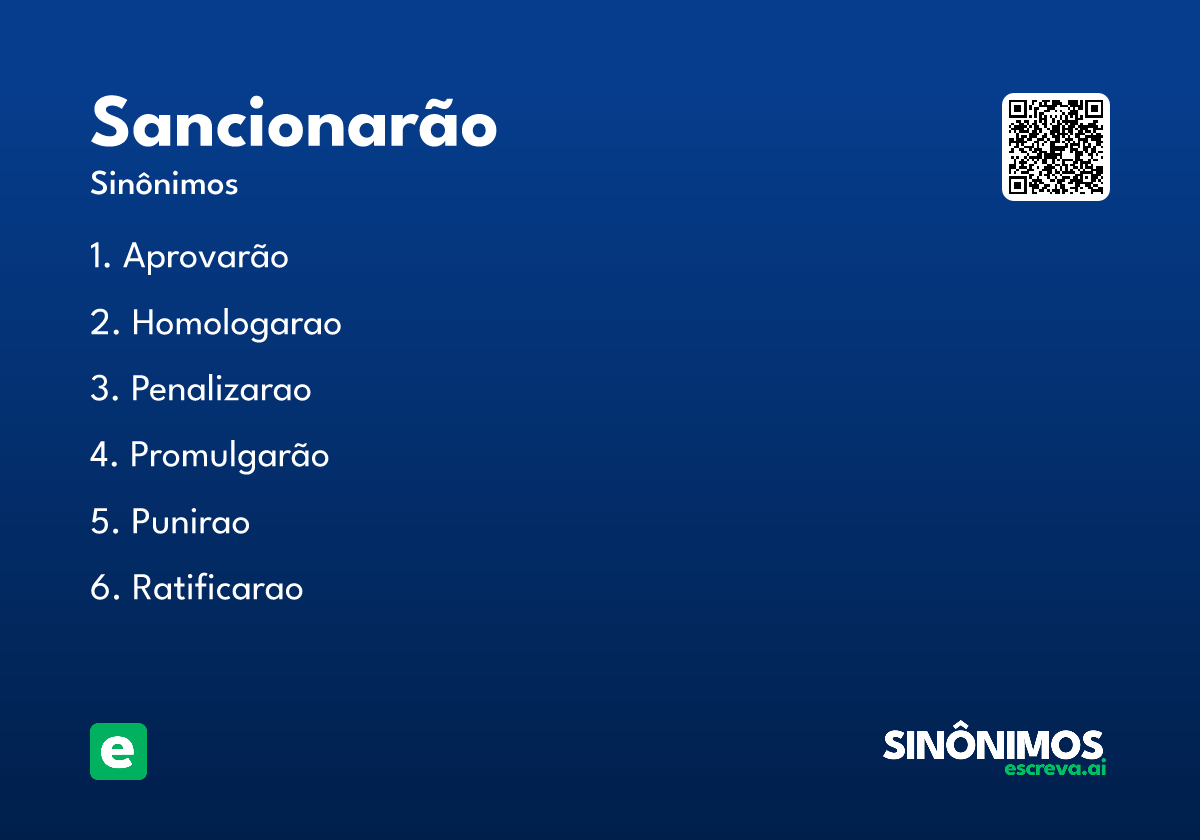 sancionarão