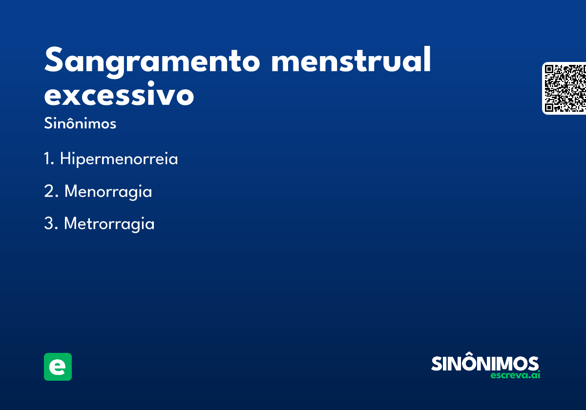 sangramento menstrual excessivo
