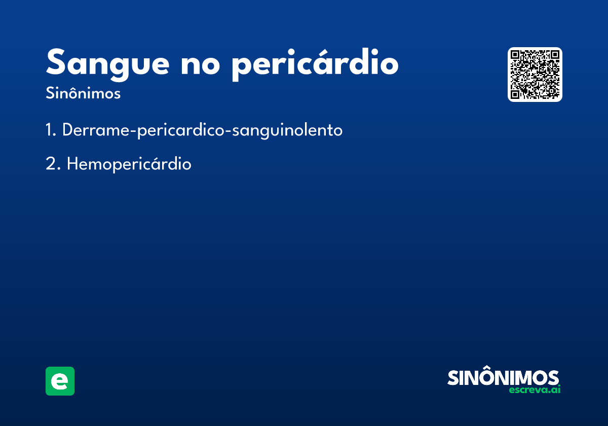 sangue no pericárdio