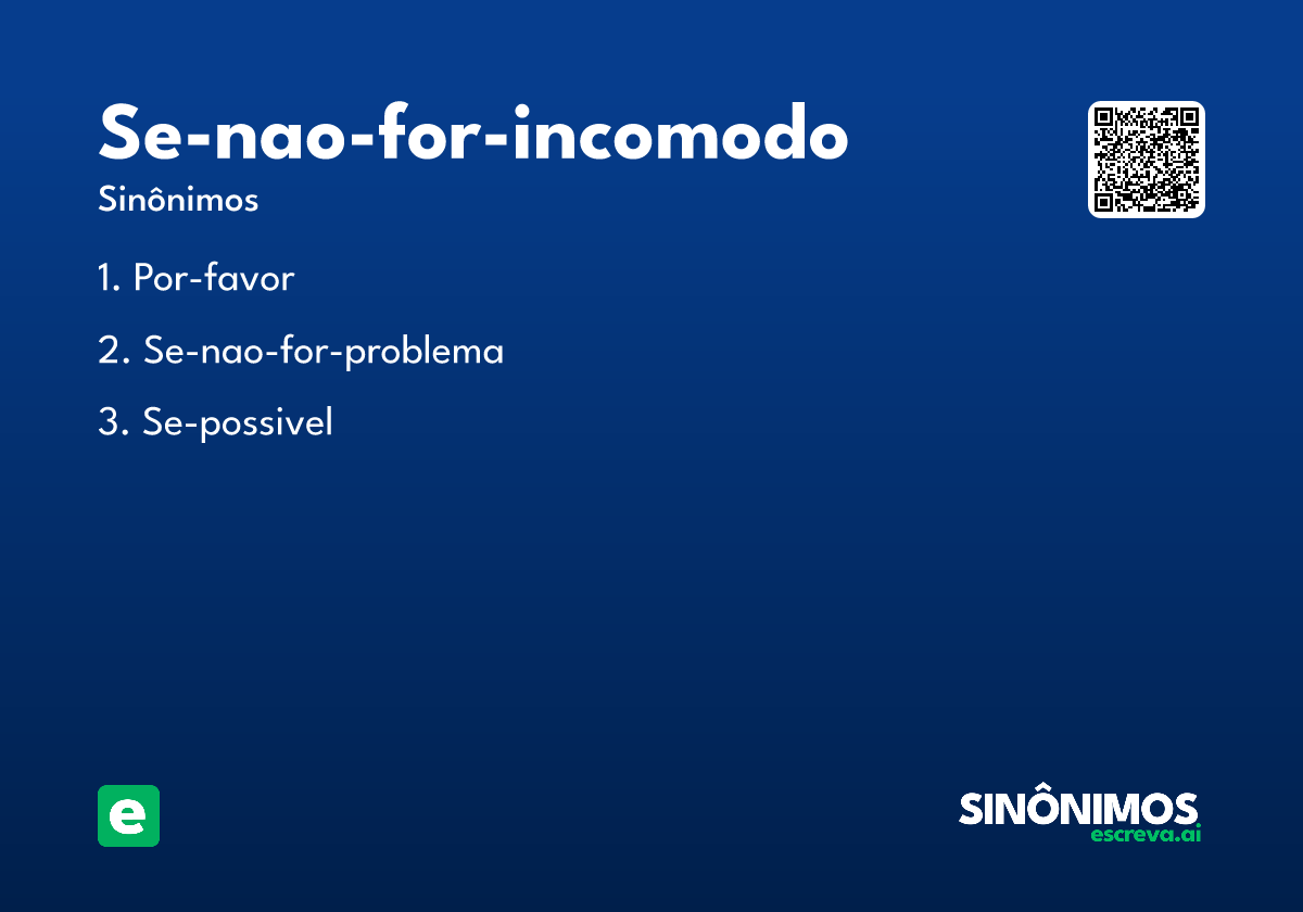 se-nao-for-incomodo