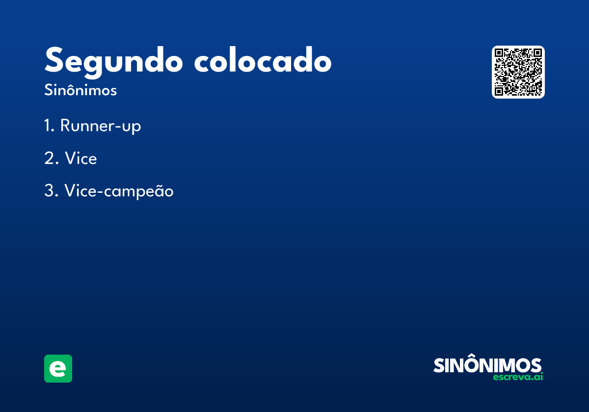 segundo colocado