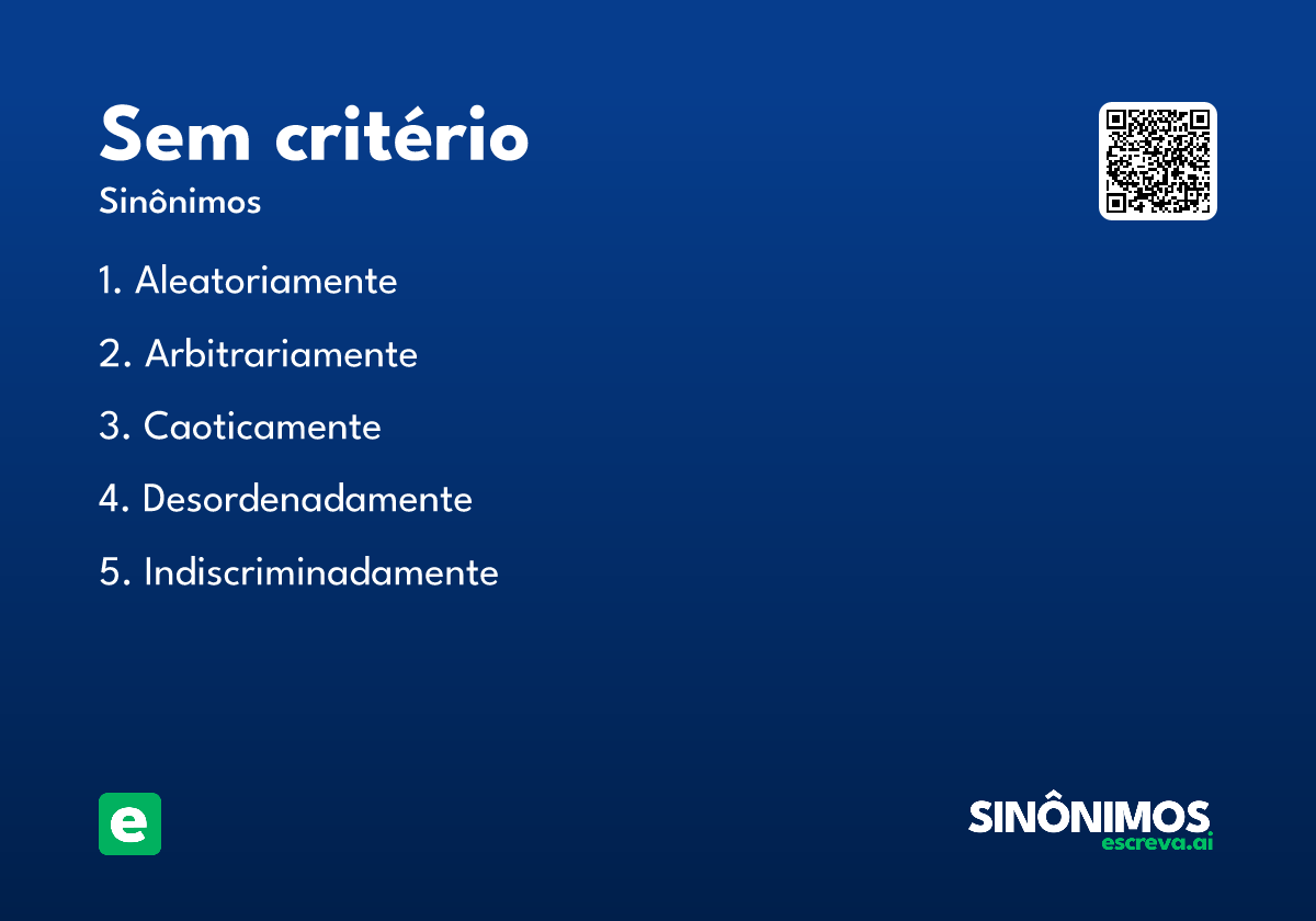 sem critério