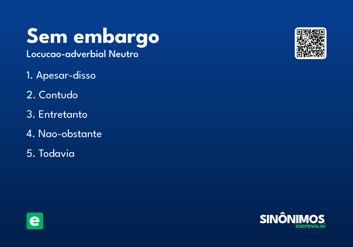 sem embargo