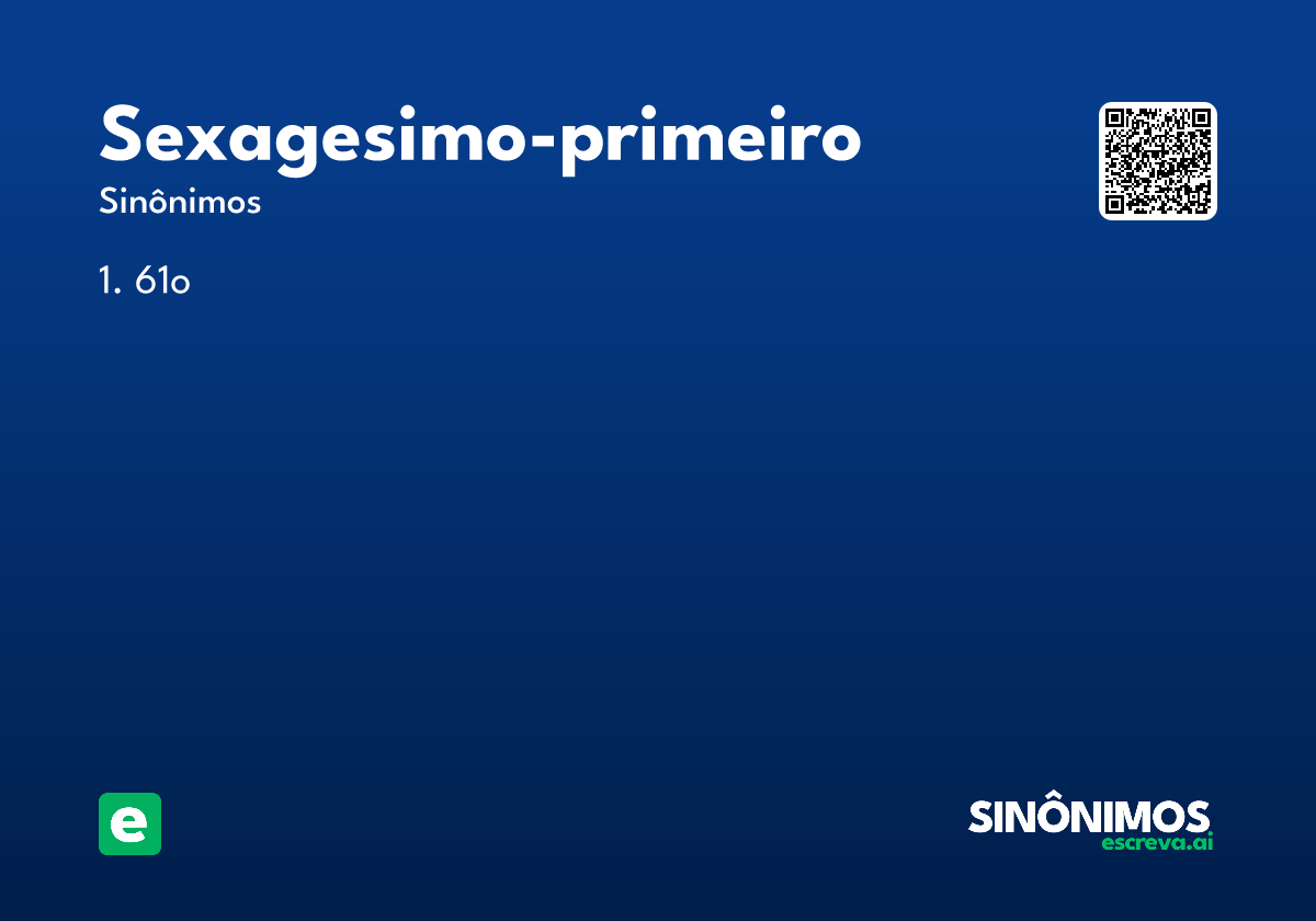 sexagesimo-primeiro