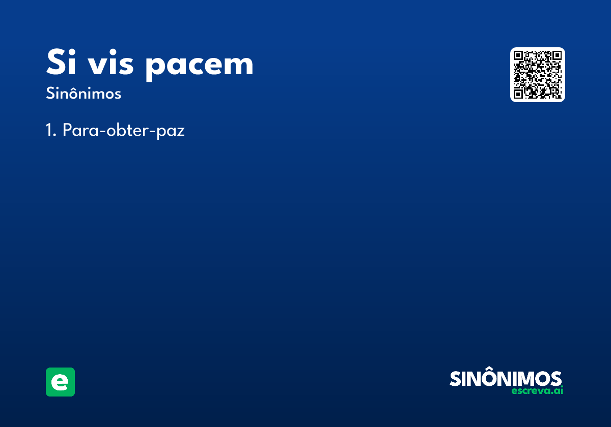 si vis pacem