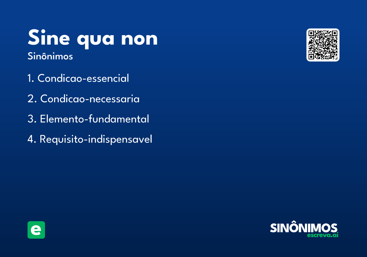 sine qua non