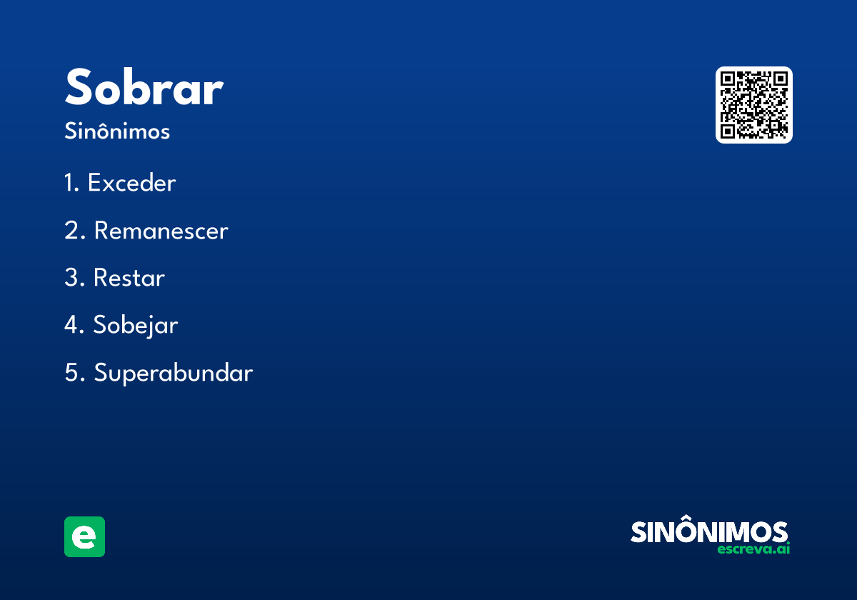 sobrar