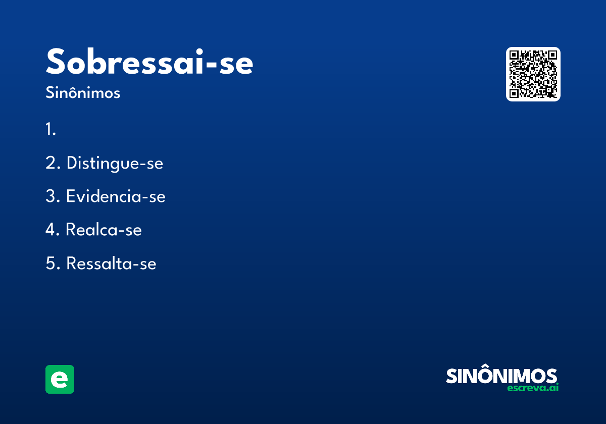 sobressai-se