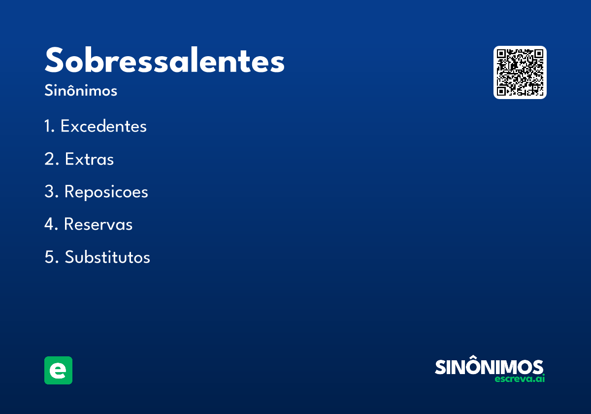sobressalentes