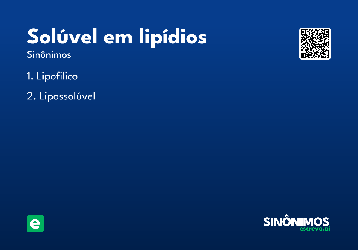 solúvel em lipídios