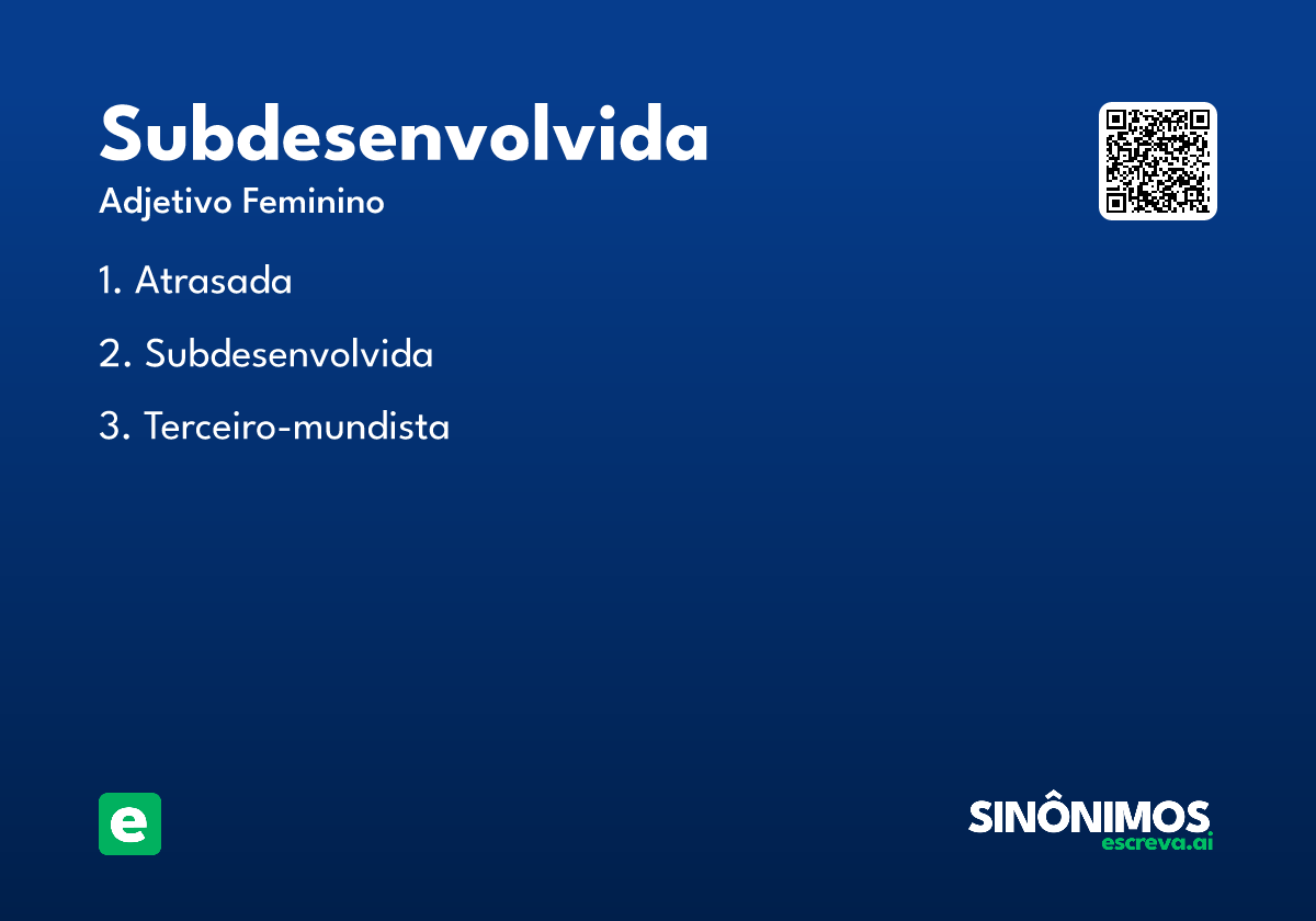 subdesenvolvida