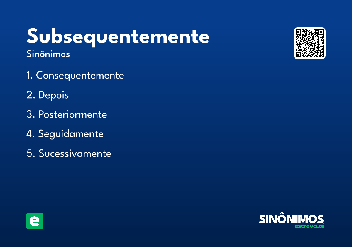 subsequentemente