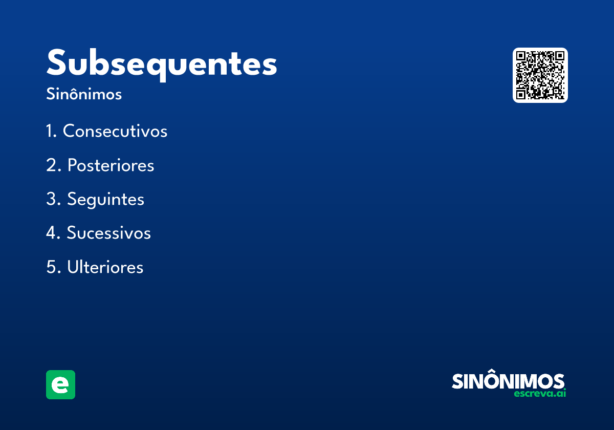subsequentes