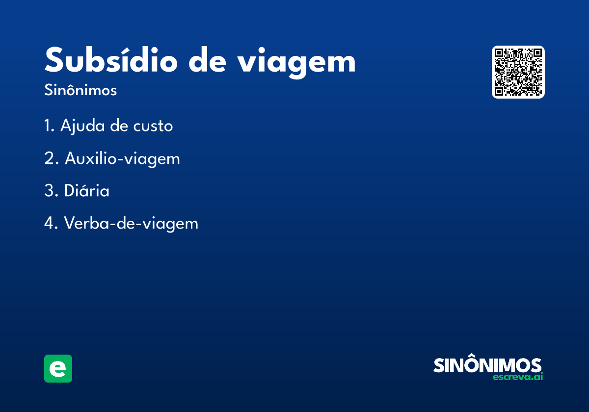 subsídio de viagem