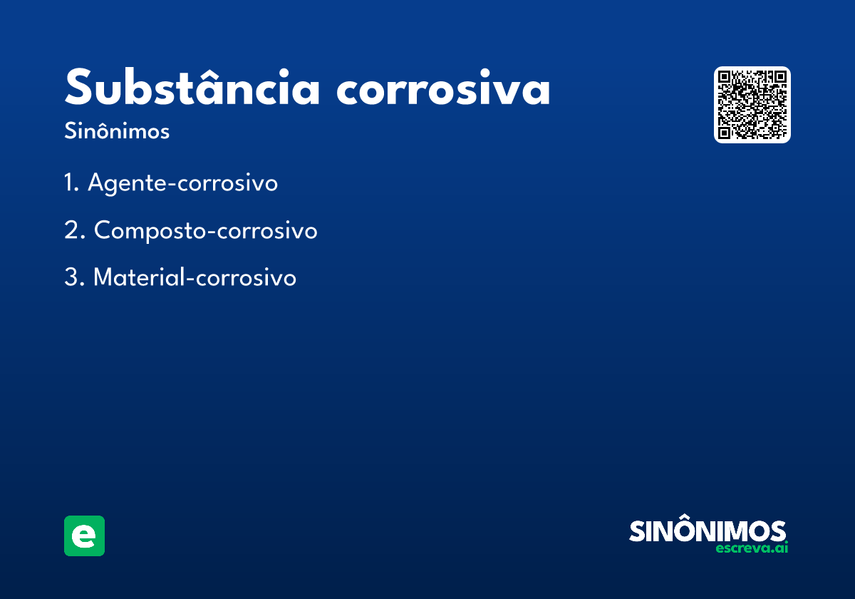substância corrosiva