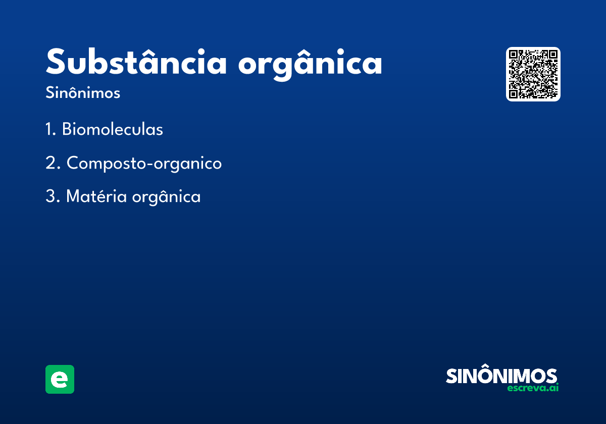 substância orgânica