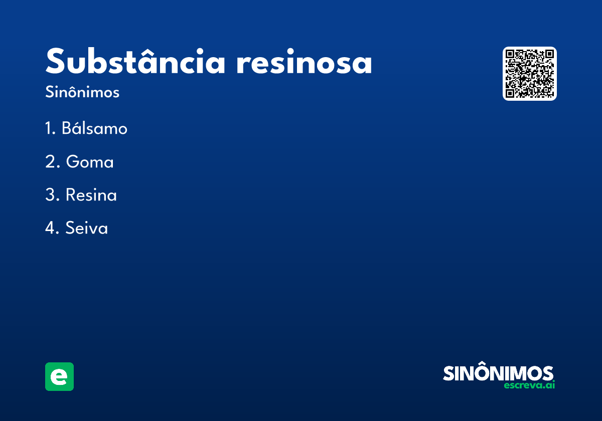 substância resinosa