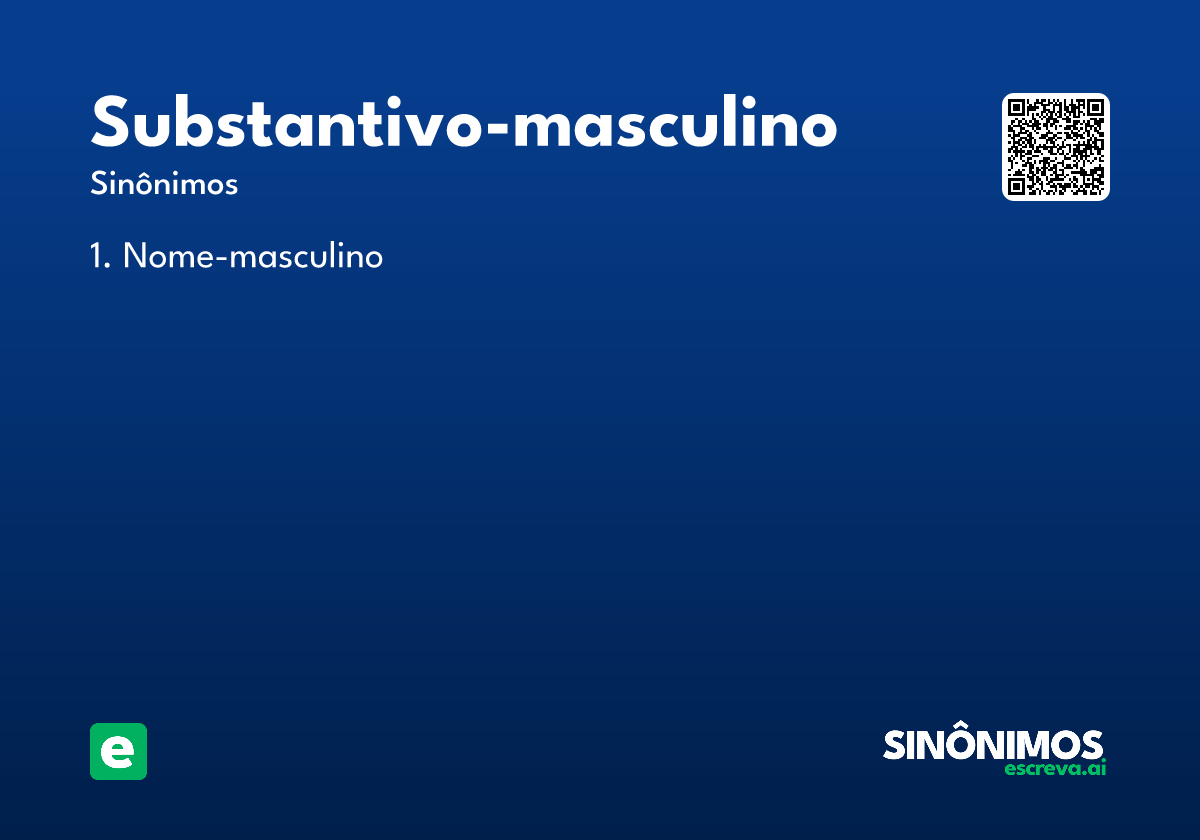 substantivo-masculino