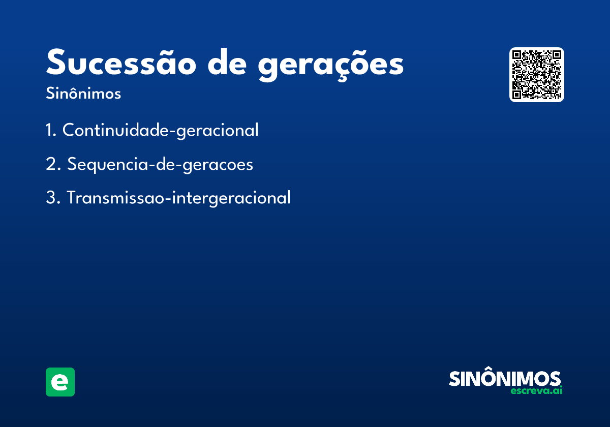 sucessão de gerações