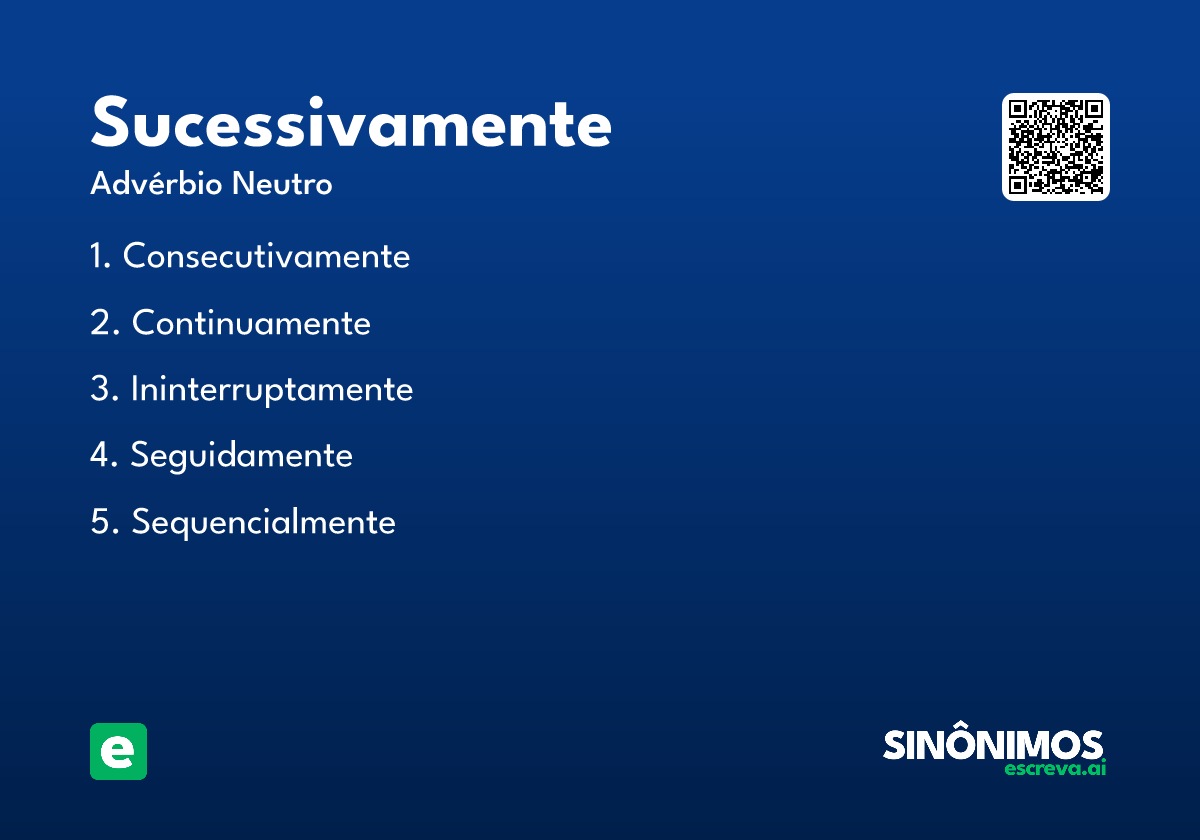 sucessivamente