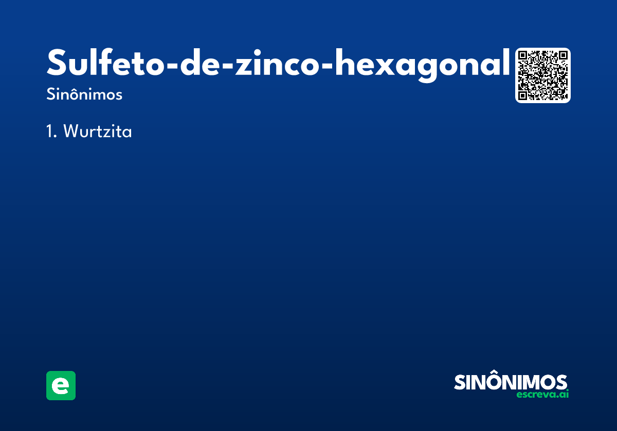 sulfeto-de-zinco-hexagonal