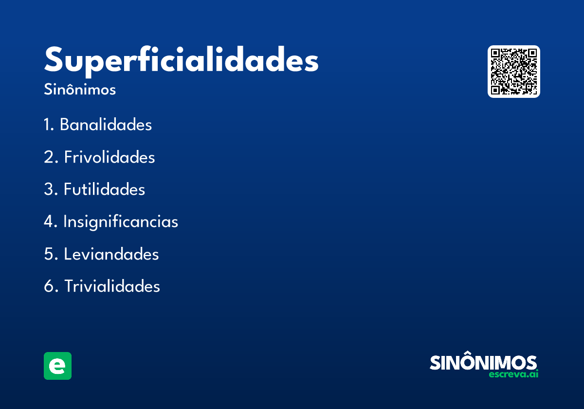 superficialidades